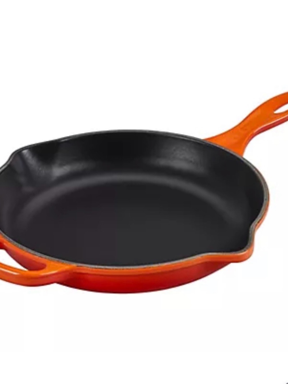Cast Iron Skillet Frying Pan - Orange